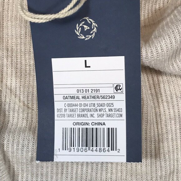 Universal Thread Womens Size Large Henley Top Long-Sleeve Oatmeal Heather New - Picture 5 of 12